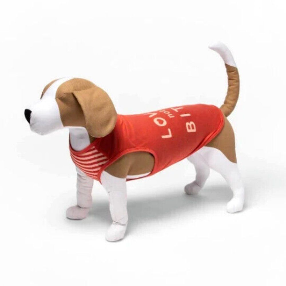 Graphic "Lover Not a Biter" Dog Tank Top (Size XL) Boots & Barkley "RED" ~ NEW!!